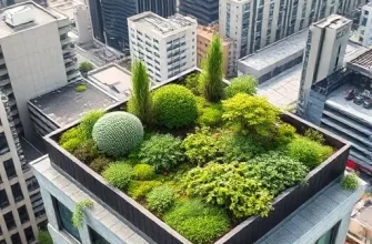 Микропарки на крышах зданий для снижения городского тепла