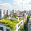 Разработка городских зеленых крыш для снижения температуры и энергоэквивалента
