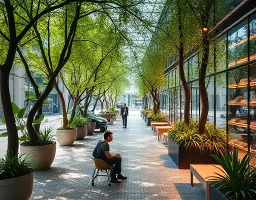 Оптимизация городских пространств с помощью биофильных технологий